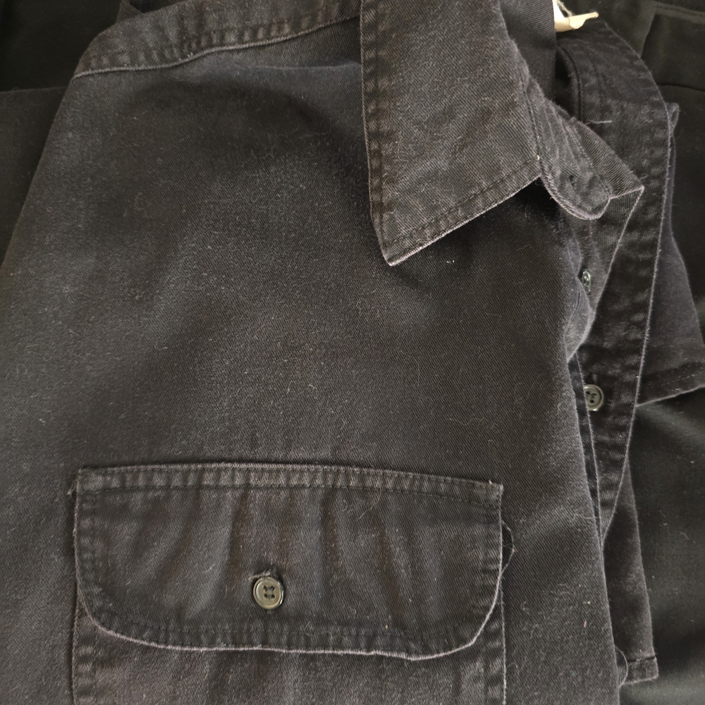 Men's Black Casual Button Down Shirt